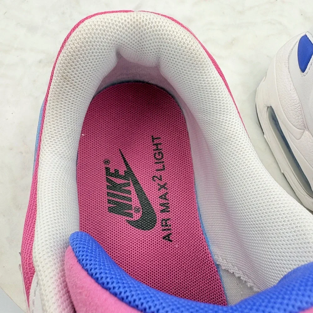 Nike‎ Air Max2 Light Sneakers Womens 9.5 Pink White Blue Retro Running Shoes